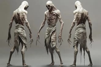 draw illustrate any fantasy concept art, game art, horror, sci fi