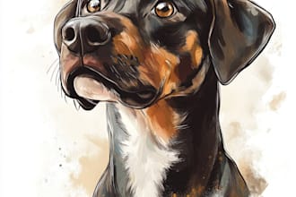 do realistic portraits of your cat, dog or any pets by pencil
