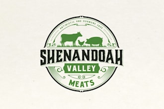 design a unique natural agriculture and farm logo