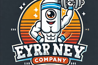 design eye catchy gym mascot logo with 1 day delivery