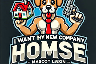 do wonderful house mascot logo design with unlimited review