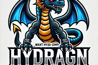 do wonderful hydra dragon mascot logo design with 1 day delivery