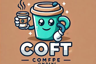 do wonderful cofi cup mascot logo design with express delivery