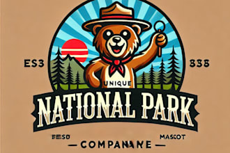 do make a unique national park mascot logo for your business
