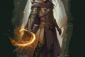do create a dnd art and d and d character for you
