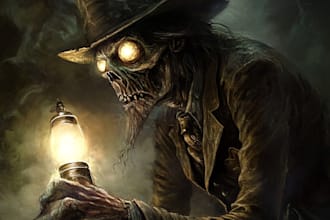 make the best fantasy horror art and horror character art