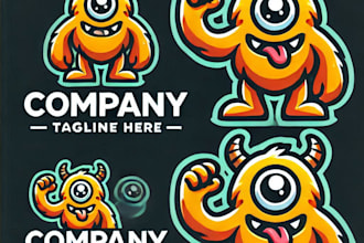 do make a unique monster mascot logo with unlimited revision