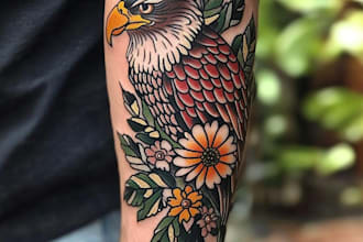 create a american traditional tattoo