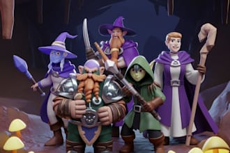 draw your dnd group party illustration