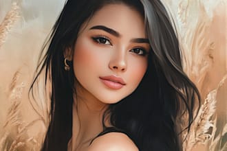draw your picture like a digital oil painting portrait gift