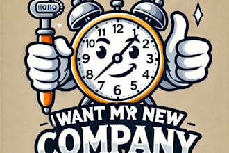 do wonderful make clock hand drawing mascot logo design with unlimited review