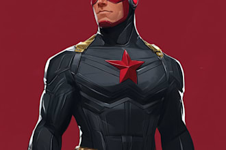 create marvel superhero character comic book style