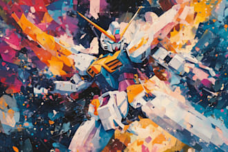 make mecha robot gundam illustrations