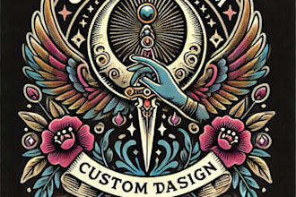 create cyber sigilism tribal design for tattoo or clothing