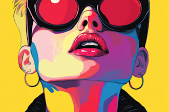 draw a retro pop art roy lichtenstein style