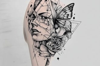 design professional tattoo and custom tattoo