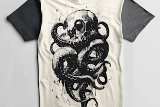 do cartoon style custom t shirt design,illustration