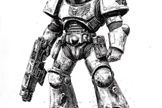 do a unique warhammer 40k character art for you
