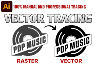 vector tracing portrait illustration logo redraw raster screen print dtg png ai