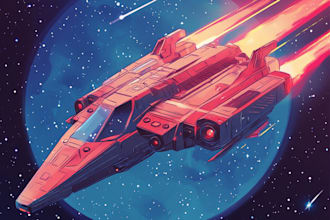 draw concept art, sci fi illustration and sci fi art