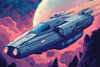 do unique sci fi character and sci fi art