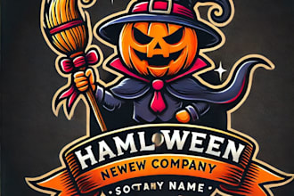 do wonderful halloween mascot logo design with express delivery