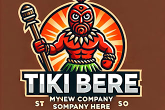 do make tiki ber wonderful mascot logo design with unlimited review