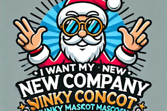 do wonderful santa funky weed alien mascot logo design with company