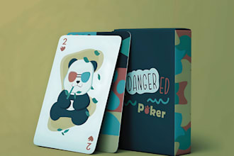 design custom playing cards, card game design, card box mockup, deck, rulebook