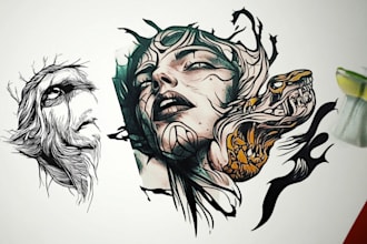 draw a unique and custom tattoo design