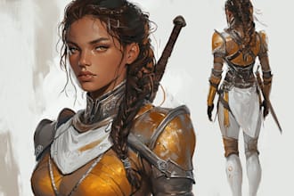 design an amazing fantasy character art