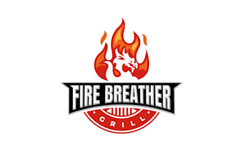 design looking artsy minimalist fire logo