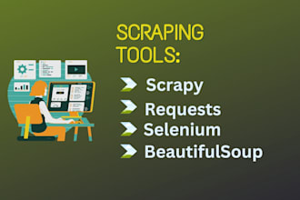 do python web scraping, data collection, data mining, scraper from any website