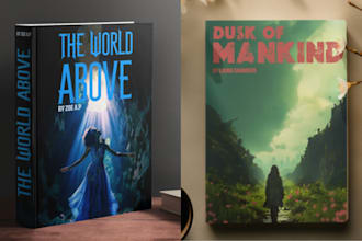 create an epic fantasy book or ebook cover design
