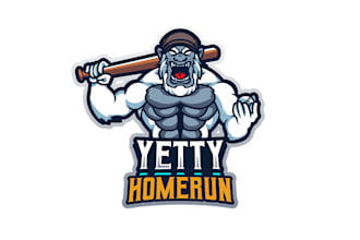 design high quality home run mascot logo with unlimited revision