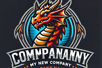 do make dragon head t shart mascot logo design with express delivery
