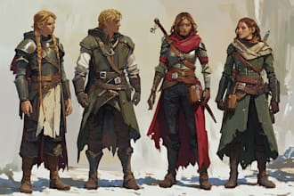 draw a dnd character art and dnd character art