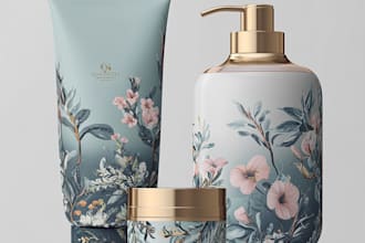 create label cosmetic packaging design, beauty products