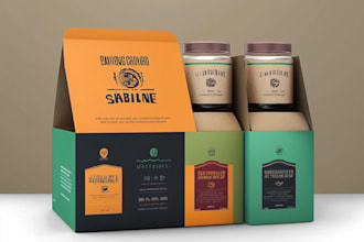 design premium label, pouch and box packaging