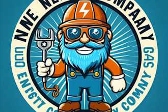 make an awesome electric company retro mascot logo with 1 day delivery