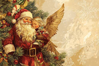 draw design a magic christmas card