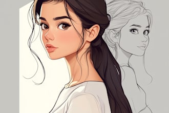 draw your oc or portrait in disney style,semi realistic