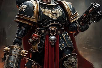 create you as favorite space marine 40k warhammer art