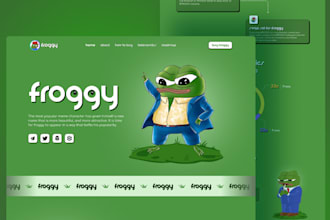 design a meme coin, web 3 website, crypto landing page and crypto copywriting