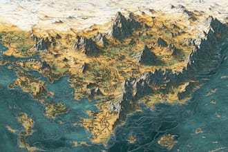 draw your fantasy map illustration for your style