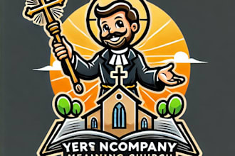 design meaningful church mascot logo with unlimited review