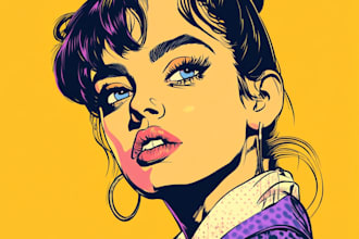 draw an awesome wpap pop art portrait style