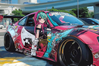 do itasha car wrap, livery car wrap, vehicle wrap design