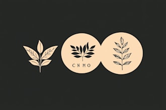 design minimalist line art feminine botanical boho hand drawn logo