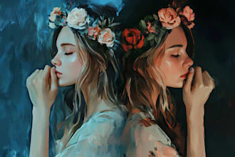 paint digital oil painting portraits